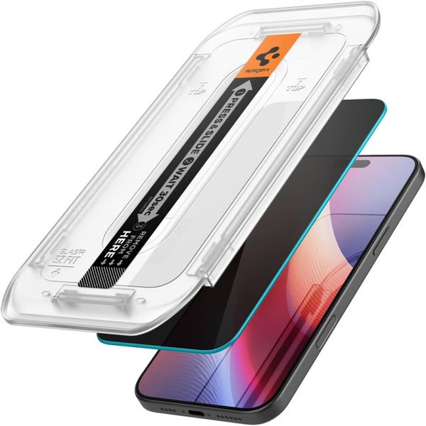 Spigen - Glas.tR EZ-FIT (2 pack) - iPhone 16 Pro Max - Privacy