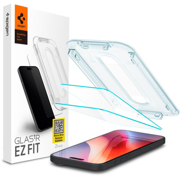 Spigen - Glas.tR EZ-FIT (2 pack) - iPhone 16 Pro Max - Clear