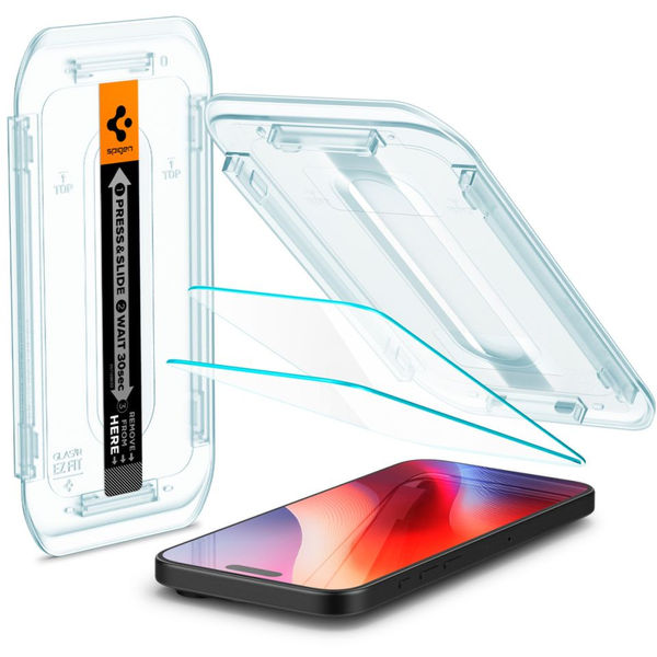 Spigen - Glas.tR EZ-FIT (2 pack) - iPhone 16 Pro Max - Clear