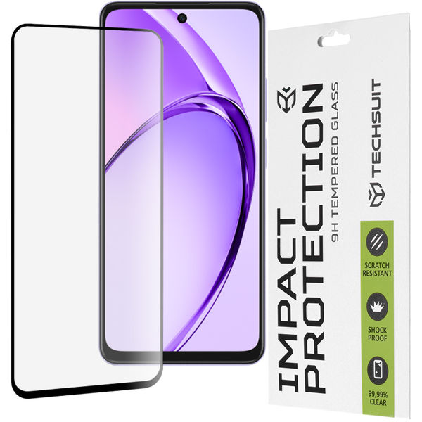 Techsuit - 111D Full Cover / Full Glue Glass - Oppo A40 4G / A60 5G - Black