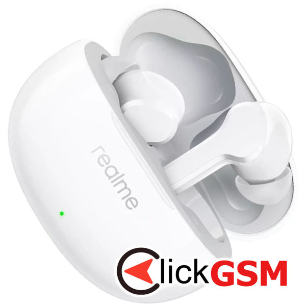 Realme - Wireless Earbuds (Buds T110) - Environmental Noise Cancellation, IPX5, Bluetooth 5.4 - White