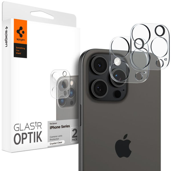 Spigen - Optik.tR Camera Glass (2 pack) - iPhone 14 Pro / Pro Max / 15 Pro / Pro Max / 16 Pro / Pro Max - Clear