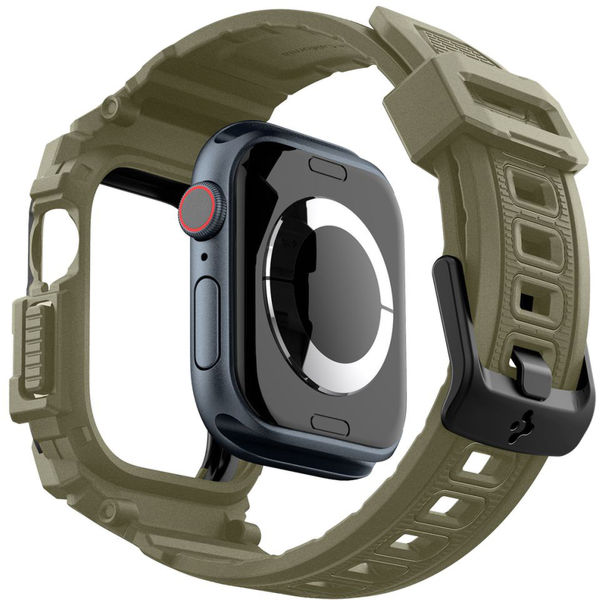 Spigen - Rugged Armor Pro - Apple Watch 10 46mm - Vintage Khaki