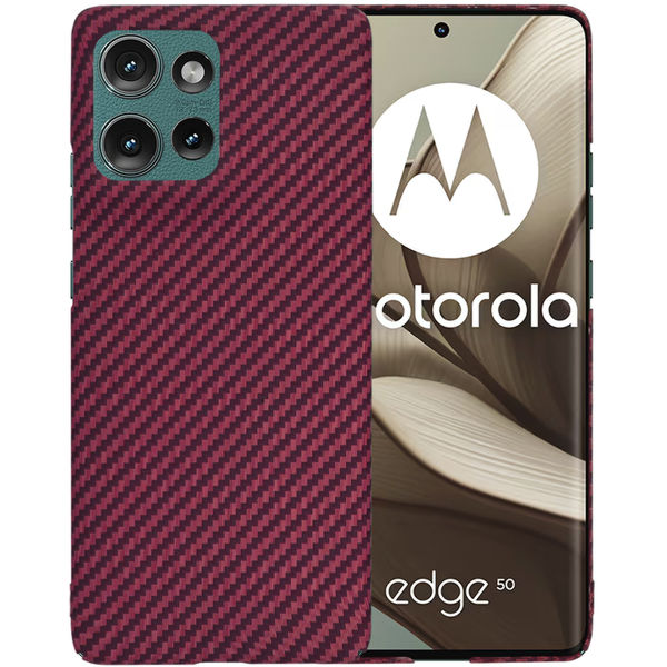 Techsuit - Carbonite FiberShell - Motorola Edge 50 - Red