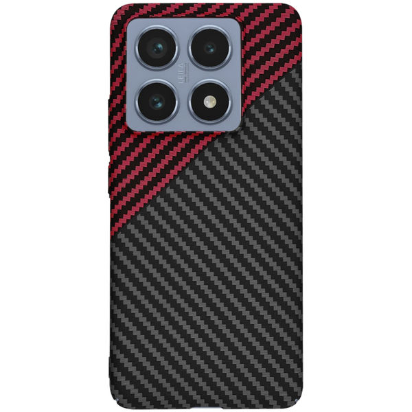 Techsuit - Carbonite FiberShell - Xiaomi 14T Pro - Red Vortex