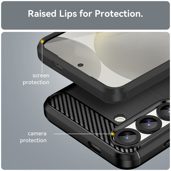 Techsuit - Carbon Silicone - Samsung Galaxy S25 - Black