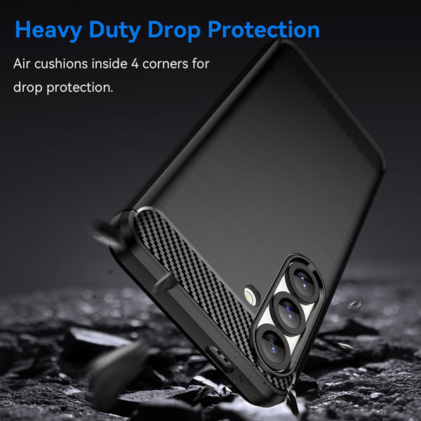 Techsuit - Carbon Silicone - Samsung Galaxy S25 - Black