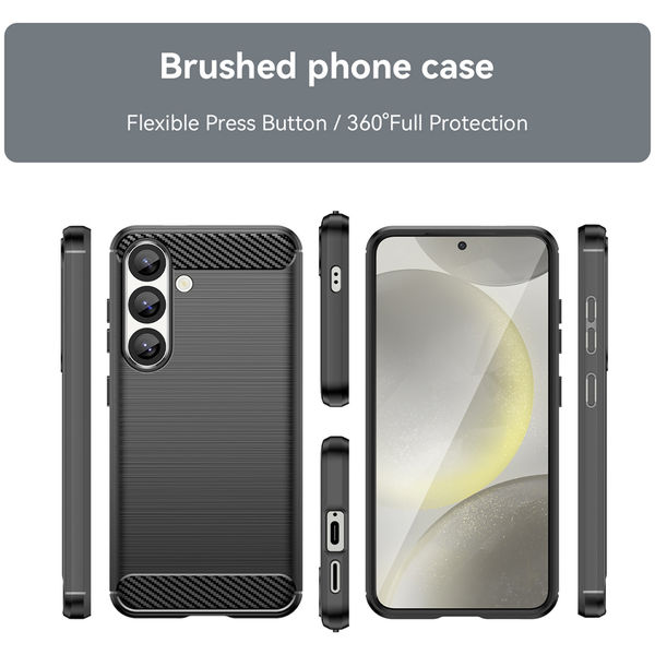 Techsuit - Carbon Silicone - Samsung Galaxy S25 - Black