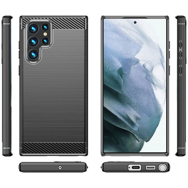Techsuit - Carbon Silicone - Samsung Galaxy S25 Ultra - Black