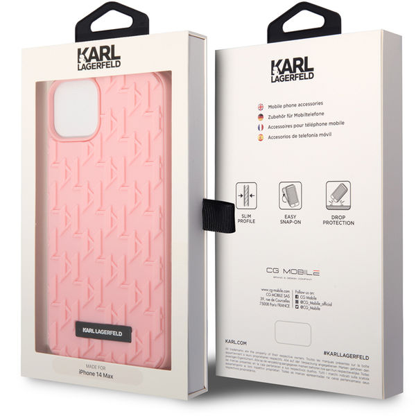 Karl Lagerfeld - 3D Design (KLHCP14MRUPKLPP) - iPhone 14 Plus - Pink Monogram