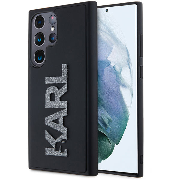 Karl Lagerfeld - 3D Design (KLHCS23L3DMBKCK) - Samsung Galaxy S23 Ultra - Rubber Glitter Logo