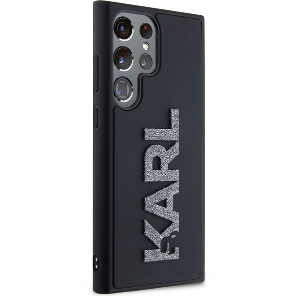 Karl Lagerfeld - 3D Design (KLHCS23L3DMBKCK) - Samsung Galaxy S23 Ultra - Rubber Glitter Logo