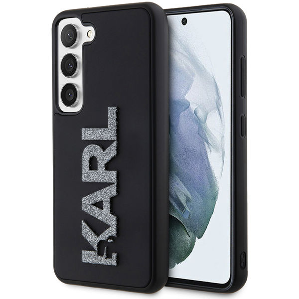 Karl Lagerfeld - 3D Design (KLHCS23S3DMBKCK) - Samsung Galaxy S23 - Rubber Glitter Logo