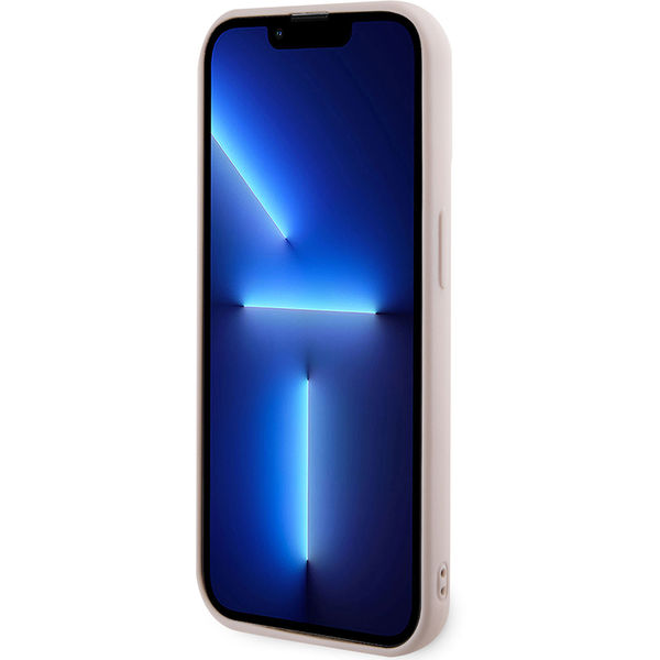 Karl Lagerfeld - 3D Design (KLHCP15L3DMBKCP) - iPhone 15 Pro - Pink Rubber Glitter Logo