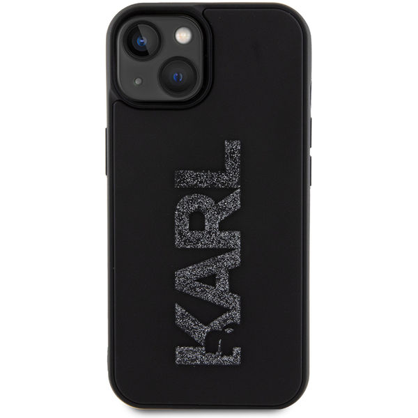 Karl Lagerfeld - 3D Design (KLHCP15M3DMBKCK) - iPhone 15 Plus - Rubber Glitter Logo