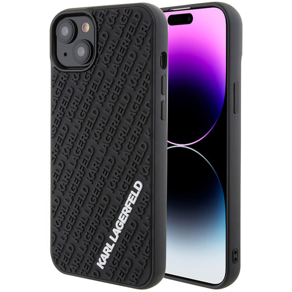 Karl Lagerfeld - 3D Design (KLHCP15M3DMKRLK) - iPhone 15 Plus - Rubber Multi Logo