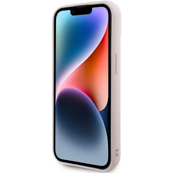 Karl Lagerfeld - 3D Design (KLHCP15S3DMBKCP) - iPhone 15 - Pink Rubber Glitter Logo