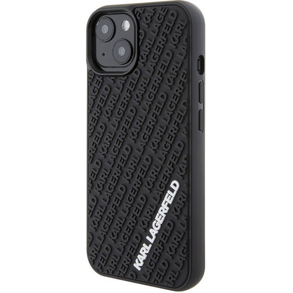 Karl Lagerfeld - 3D Design (KLHCP15S3DMKRLK) - iPhone 15 - Rubber Multi Logo