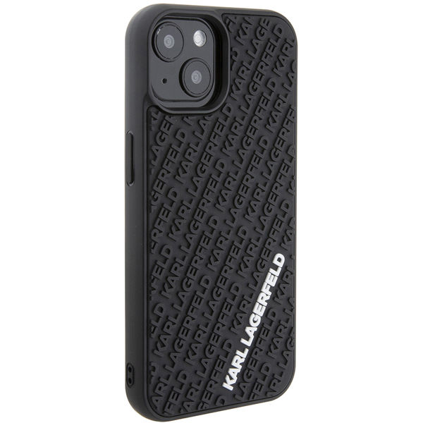 Karl Lagerfeld - 3D Design (KLHCP15S3DMKRLK) - iPhone 15 - Rubber Multi Logo