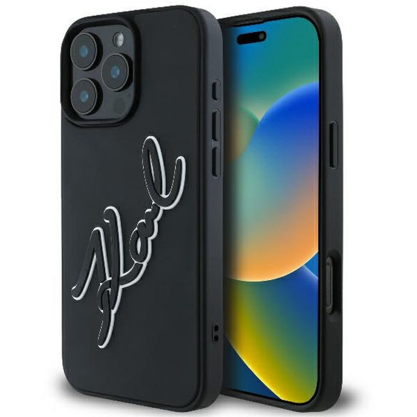 Karl Lagerfeld - 3D Design (KLHCP16L3DRKSDLK) - iPhone 16 Pro - Rubber Signature