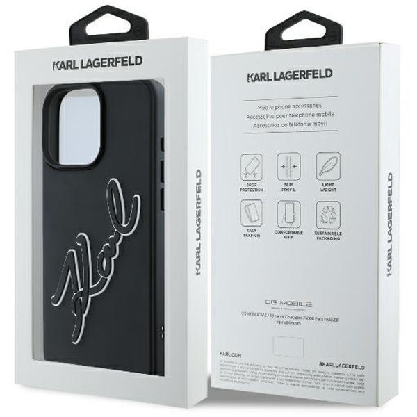 Karl Lagerfeld - 3D Design (KLHCP16L3DRKSDLK) - iPhone 16 Pro - Rubber Signature