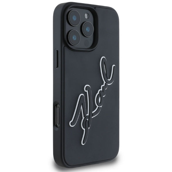 Karl Lagerfeld - 3D Design (KLHCP16X3DRKSDLK) - iPhone 16 Pro Max - Rubber Signature