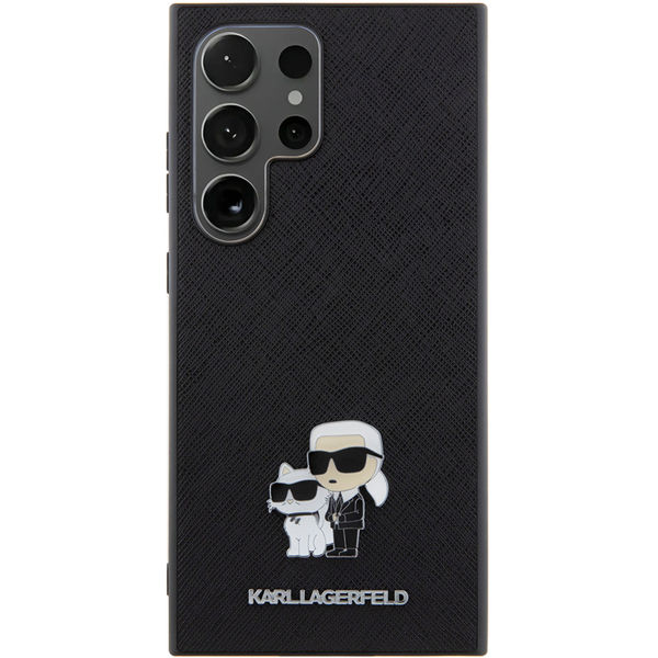 Karl Lagerfeld - Saffiano (KLHCS24LPSAKCMPK) - Samsung Galaxy S24 Ultra - Karl&Choupette Metal Pin
