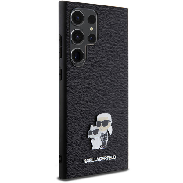 Karl Lagerfeld - Saffiano (KLHCS24LPSAKCMPK) - Samsung Galaxy S24 Ultra - Karl&Choupette Metal Pin