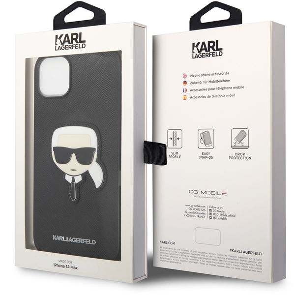 Karl Lagerfeld - Saffiano (KLHCP14MSAPKHK) - iPhone 14 Plus - Karl`s Head