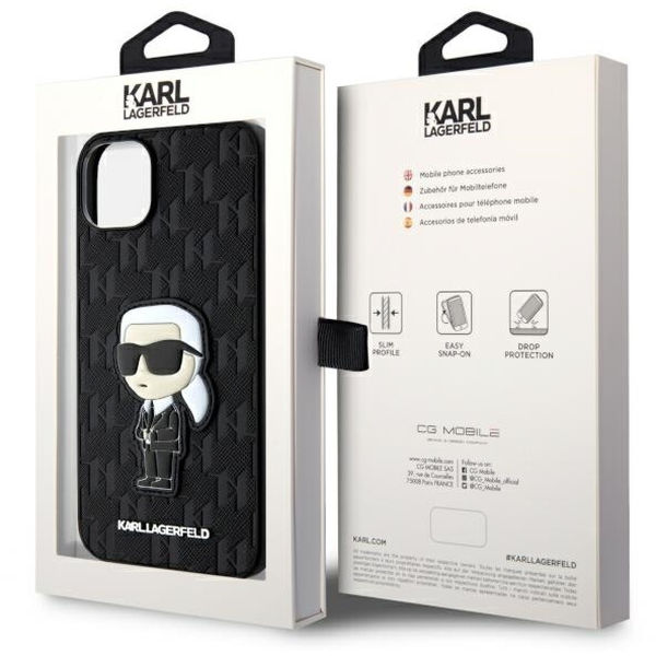 Karl Lagerfeld - Saffiano (KLHCP14MSAKHPKK) - iPhone 14 Plus - Monogram Ikonik