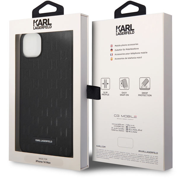 Karl Lagerfeld - Saffiano (KLHCP14MSAKLHPK) - iPhone 14 Plus - Mono Metal Logo