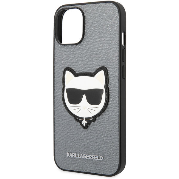 Karl Lagerfeld - Saffiano (KLHCP14MSAPCHG) - iPhone 14 Plus - Silver Choupette Head