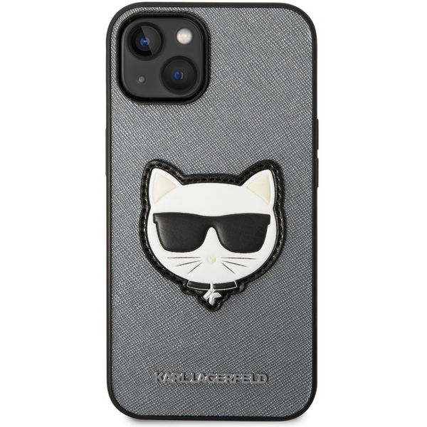Karl Lagerfeld - Saffiano (KLHCP14MSAPCHG) - iPhone 14 Plus - Silver Choupette Head