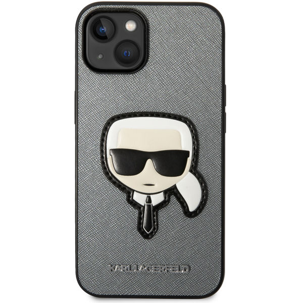 Karl Lagerfeld - Saffiano (KLHCP14MSAPKHG) - iPhone 14 Plus - Silver Karl`s Head