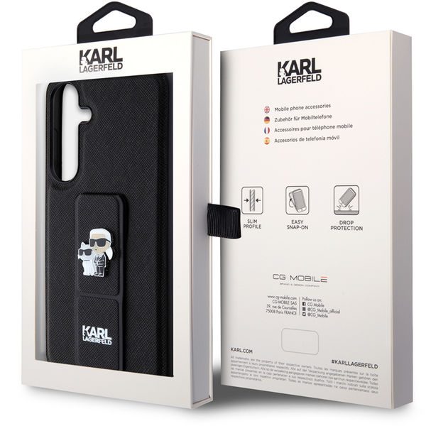 Karl Lagerfeld - Saffiano Gripstand (KLHCS24MGSAKCPK) - Samsung Galaxy S24 Plus - Karl&Choupette
