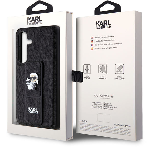 Karl Lagerfeld - Saffiano Gripstand (KLHCS24SGSAKCPK) - Samsung Galaxy S24 - Karl&Choupette