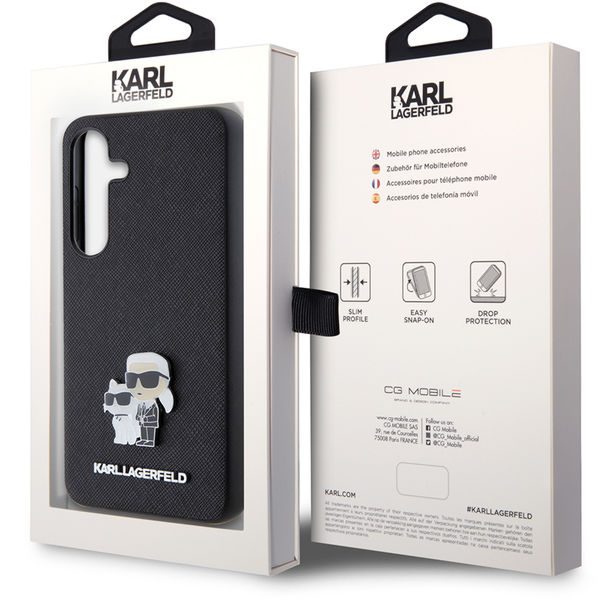 Karl Lagerfeld - Saffiano (KLHCS24SPSAKCMPK) - Samsung Galaxy S24 - Karl&Choupette Metal Pin