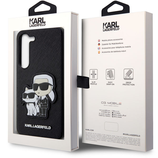 Karl Lagerfeld - Saffiano (KLHCS23MSANKCPK) - Samsung Galaxy S23 Plus - Karl&Choupette Metal Pin