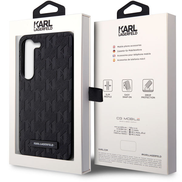 Karl Lagerfeld - Saffiano (KLHCS23SSAKLHPK) - Samsung Galaxy S23 - Mono Metal Logo