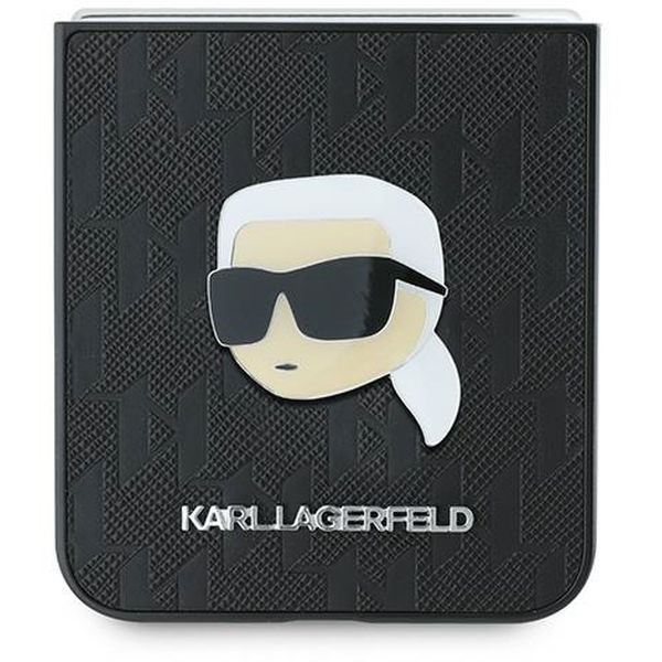 Karl Lagerfeld - Saffiano (KLHCZF6PGKSKIHK) - Samsung Galaxy Z Flip6 - Monogram Head Pin