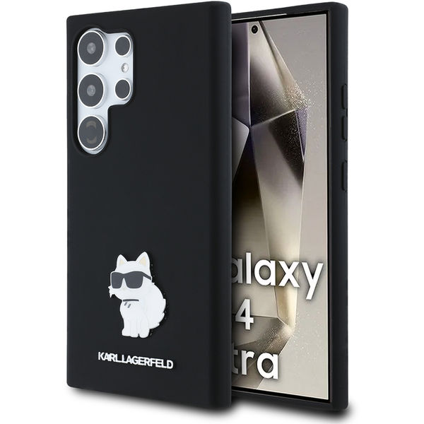 Karl Lagerfeld - Silicone (KLHCS24LSMHCNPK) - Samsung Galaxy S24 Ultra - Choupette Metal Pin