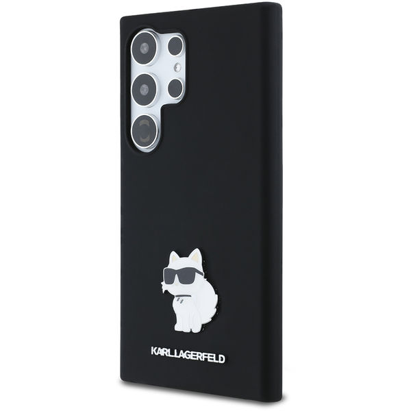 Karl Lagerfeld - Silicone (KLHCS24LSMHCNPK) - Samsung Galaxy S24 Ultra - Choupette Metal Pin