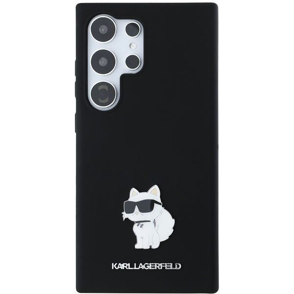 Karl Lagerfeld - Silicone (KLHCS24LSMHCNPK) - Samsung Galaxy S24 Ultra - Choupette Metal Pin