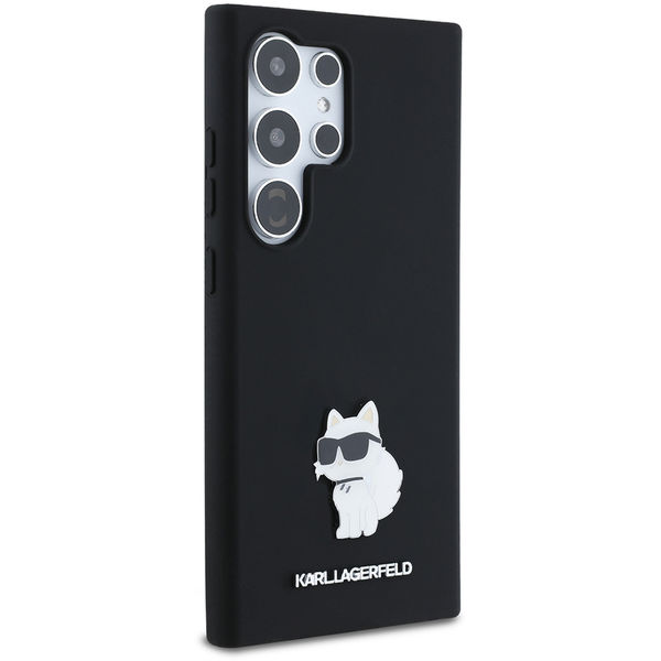 Karl Lagerfeld - Silicone (KLHCS24LSMHCNPK) - Samsung Galaxy S24 Ultra - Choupette Metal Pin