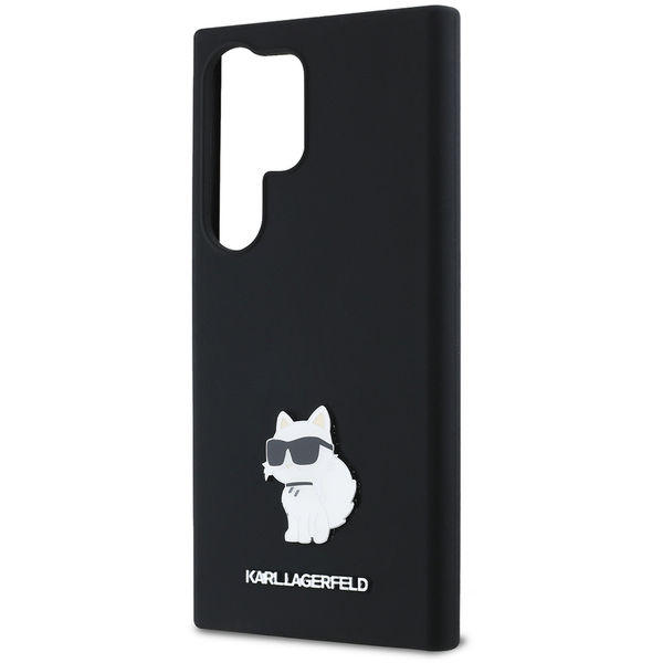 Karl Lagerfeld - Silicone (KLHCS24LSMHCNPK) - Samsung Galaxy S24 Ultra - Choupette Metal Pin