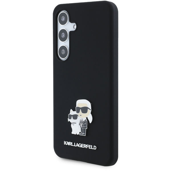 Karl Lagerfeld - Silicone (KLHCS24SSMHKCNPK) - Samsung Galaxy S24 - Karl&Choupette Metal Pin