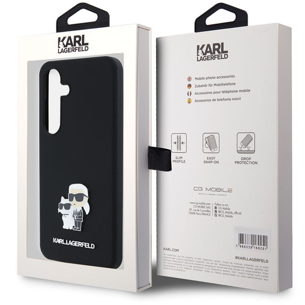 Karl Lagerfeld - Silicone (KLHCS24SSMHKCNPK) - Samsung Galaxy S24 - Karl&Choupette Metal Pin