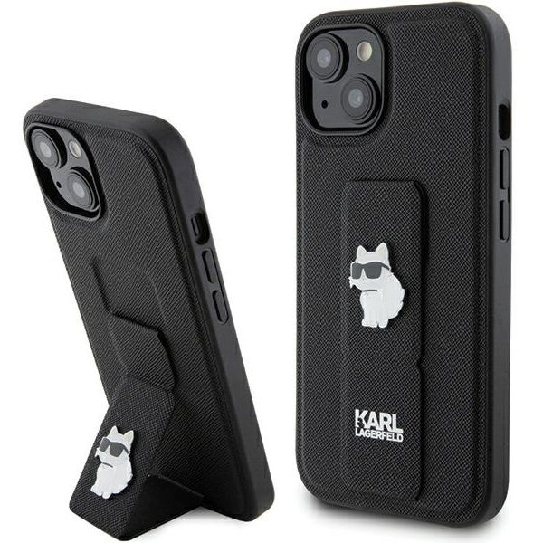 Karl Lagerfeld - Saffiano Gripstand (KLHCP15SGSACHPK) - iPhone 15 - Choupette