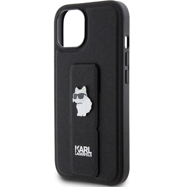 Karl Lagerfeld - Saffiano Gripstand (KLHCP15SGSACHPK) - iPhone 15 - Choupette