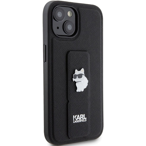Karl Lagerfeld - Saffiano Gripstand (KLHCP15SGSACHPK) - iPhone 15 - Choupette